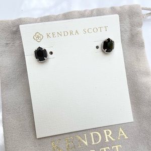 Kendra Scott Logan Stud Earrings Silver & Black